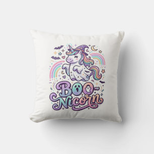 Einhorn Boo-Einhorn Premium Vektor Vektordesign_1 Kissen