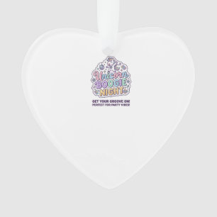 Einhorn Boogie Nacht Fette Typografie Grafik T-Shi Ornament