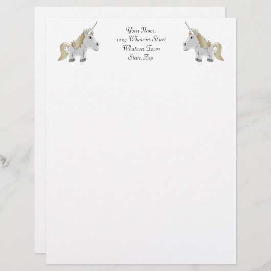 Einhorn Briefkopf (Vorne/Hinten)