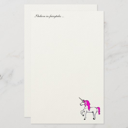 "Einhorn" Briefpapier (Vorne/Hinten)