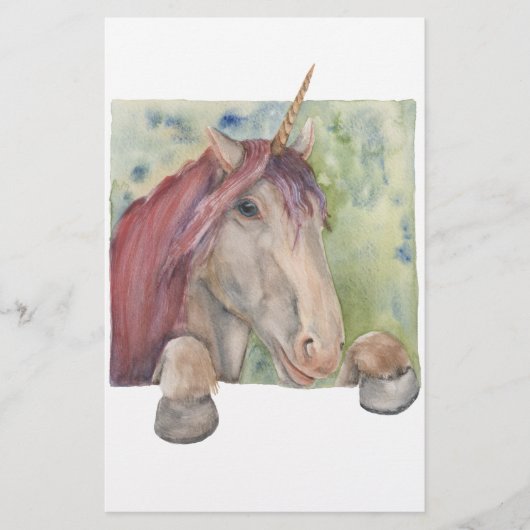 Einhorn Briefpapier (Vorderseite)
