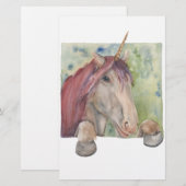 Einhorn Briefpapier (Vorne/Hinten)