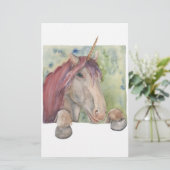 Einhorn Briefpapier (Stehend Vorderseite)