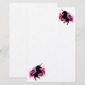 Einhorn Briefpapier (Vorne/Hinten)