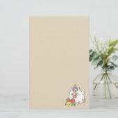 Einhorn-Bücherwurm Briefpapier (Stehend Vorderseite)