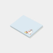 Einhorn-Bücherwurm Post-it Klebezettel (angewinkelt)