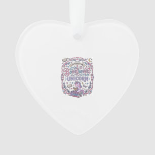 Einhorn Buchliebhaber Einhorn Spielerei Süßes Gesc Ornament