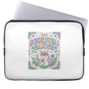 Einhorn Bunnycorn Garten Kawaii Schriftgestaltung_ Laptopschutzhülle