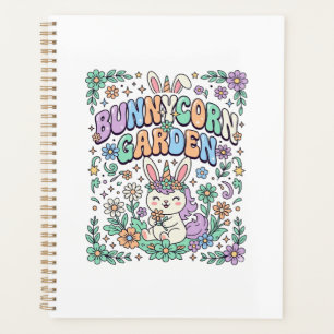 Einhorn Bunnycorn Garten Kawaii Schriftzug Design_ Planer