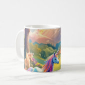 Einhorn-Burg-Landschaft-Tasse | Märchen-Magie Kaffeetasse (Vorderseite Links)