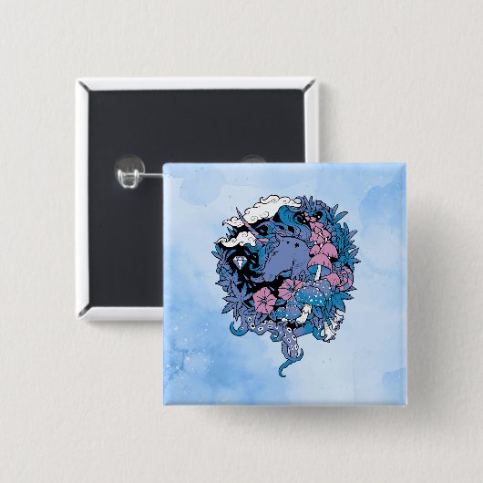 Einhorn Button (Vorne & Hinten)