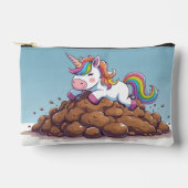 Einhorn Caca Regenbogen Zubehörtasche (Vorderseite)