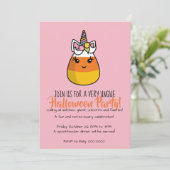 Einhorn Candy Corn Einladung ~ der Unicandycorn! (Stehend Vorderseite)