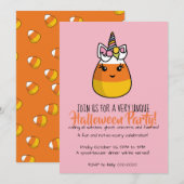 Einhorn Candy Corn Einladung ~ der Unicandycorn! (Vorne/Hinten)
