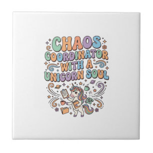 Einhorn-Chaos-Koordinator mit einer Einhorn-Seele  Fliese