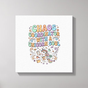 Einhorn-Chaos-Koordinator mit einer Einhorn-Seele Leinwanddruck