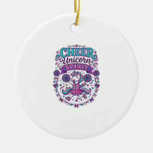 Einhorn Cheer Einhorn Geist Buntes POD Kunstwerk_ Keramik Ornament