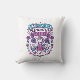 Einhorn Cheer Einhorn Geist Buntes POD Kunstwerk_ Kissen