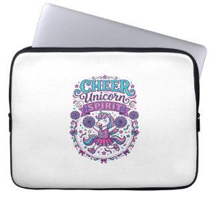 Einhorn Cheer Einhorn Geist Buntes POD Kunstwerk_ Laptopschutzhülle