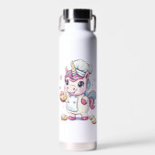 Einhorn-Chef-Bäcker (1) Trinkflasche (Vorne)