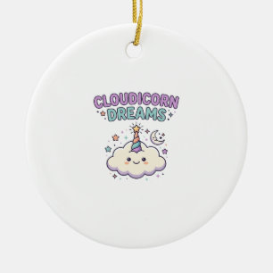 Einhorn Cloudicorn Träume Trendiges Grafik T-Shirt Keramik Ornament