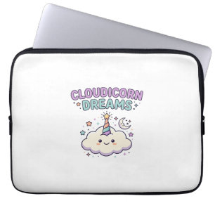 Einhorn Cloudicorn Träume Trendiges Grafik T-Shirt Laptopschutzhülle