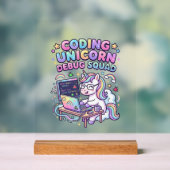 Einhorn Coding Einhorn Debug Squad Charmanter Mark Acrylschild (Neutral)