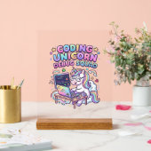 Einhorn Coding Einhorn Debug Squad Charmanter Mark Acrylschild (Hochzeit)
