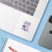 Einhorn Coding Einhorn Debug Squad Charmanter Mark Aufkleber (Laptop mit iPhone)