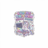 Einhorn Coding Einhorn Debug Squad Charmanter Mark Aufkleber (Vorderseite)