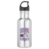Einhorn Coding Einhorn Debug Squad Charmanter Mark Edelstahlflasche (Vorderseite)