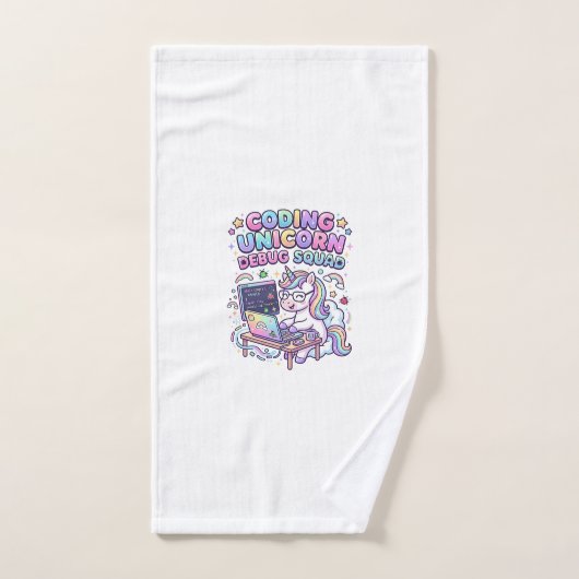 Einhorn Coding Einhorn Debug Squad Charmanter Mark Handtuch (Handtuch)