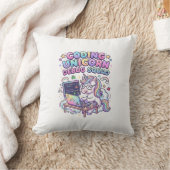 Einhorn Coding Einhorn Debug Squad Charmanter Mark Kissen (Decke)
