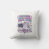 Einhorn Coding Einhorn Debug Squad Charmanter Mark Kissen (Vorderseite)