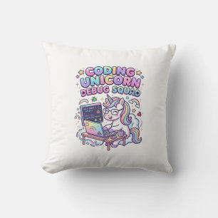 Einhorn Coding Einhorn Debug Squad Charmanter Mark Kissen