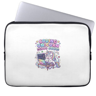 Einhorn Coding Einhorn Debug Squad Charmanter Mark Laptopschutzhülle