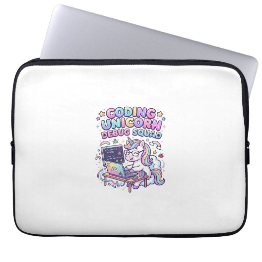 Einhorn Coding Einhorn Debug Squad Charmanter Mark Laptopschutzhülle (Vorderseite)