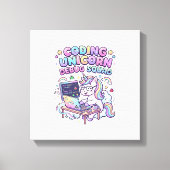 Einhorn Coding Einhorn Debug Squad Charmanter Mark Leinwanddruck (Vorderseite)