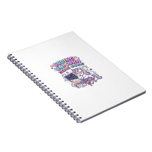 Einhorn Coding Einhorn Debug Squad Charmanter Mark Notizblock (Rechte Seite)