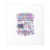 Einhorn Coding Einhorn Debug Squad Charmanter Mark Notizblock (Vorderseite)