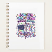 Einhorn Coding Einhorn Debug Squad Charmanter Mark Planer (Vorderseite)