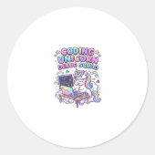 Einhorn Coding Einhorn Debug Squad Charmanter Mark Runder Aufkleber (Vorderseite)