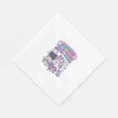Einhorn Coding Einhorn Debug Squad Charmanter Mark Serviette (Ecke)