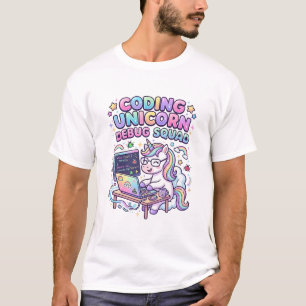 Einhorn Coding Einhorn Debug Squad Charmanter Mark T-Shirt