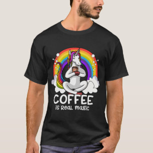 Einhorn-Coffee-Süchtiger T-Shirt
