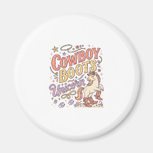 Einhorn Cowboy Stiefel Einhorn Whimsical Zazzle De Magnet