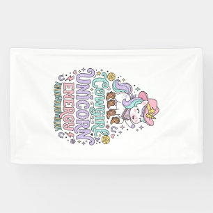 Einhorn Cowgirl Einhorn Energie Süß Pastell Produk Banner