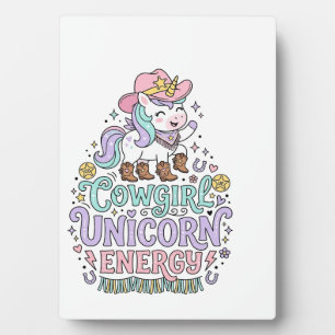 Einhorn Cowgirl Einhorn Energie Süß Pastell Produk Fotoplatte