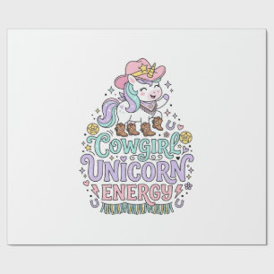 Einhorn Cowgirl Einhorn Energie Süß Pastell Produk Geschenkpapier