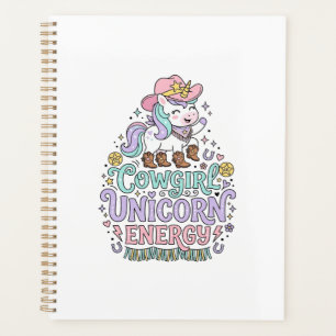 Einhorn Cowgirl Einhorn Energie Süß Pastell Produk Planer